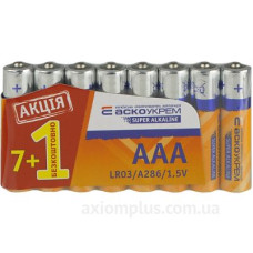 Лужна батарейка Аско-Укрем AАА.LR03. (shrink 7+1)