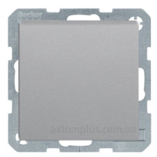 Розетка Berker Qx 47516084 із захистом контактів із заземленням та з кришкою (алюміній)