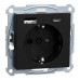 Розетка з подвійною USB-зарядкою 3 А, тип А+С Merten System M, MEG2367-0403 (матовий чорний)