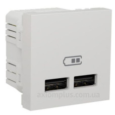 Подвійна USB розетка Schneider Electric NU341818 2.1А 2М (біла)