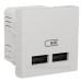 Подвійна USB розетка Schneider Electric NU341818 2.1А 2М (біла)