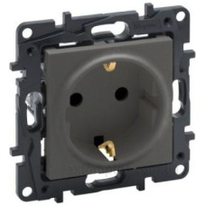 Розетка Legrand Niloe Step 16А 250В з заземленням гвинтовий механізм сталь (863421)