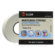 Спінена двостороння стрічка Elcor 40206784 TRIXPE95 для внутрішніх робіт 9мм (5м) біла