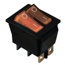 Перемикач TNSy KCD2-2101N Y+Y/B з підсвічуванням жевтий (TNSy5500813)