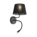 Бра, настінний світильник TK Lighting 10081 Maja E27+G9 1+1x15W+8W IP20 чорний