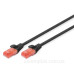 Патч-корд Digitus DK-1612-005/BL Cat6 UTP 0.5м AWG 26/7 CCA PVC (чорний) Патч-корд Digitus DK-1612-005/BL Cat6 UTP 0.5м AWG 26/7 CCA PVC (чорний)
