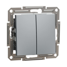Вимикач Schneider Asfora сталь 2кл ( EPH0300162 )