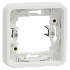 Одномісна рамка Schneider Electric MUR39108 із затискачами IP55 (біла)