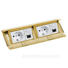 Лючок із висувним блоком розеток Legrand 54017 6М (латунь)