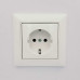Розетка ABB basic55 біла 1-на з заземленням ( 2CKA002011A3855 )