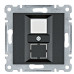 Подвійна панель Hager WL2323 Lumina для RJ12/RJ45 (чорна)