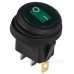 Перемикач Аско-Укрем KCD1-8-101NW GR/B (0-I) IP65 з підсвічуванням круглий зелений (A0140040078)
