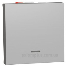 Одноклавішний перемикач Schneider Electric NU320330S із нейтраллю 10А 2М (алюміній) Одноклавішний перемикач Schneider Electric NU320330S із нейтраллю 10А 2М (алюміній)