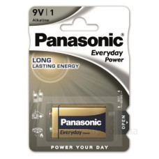 Лужна батарейка Panasonic 6LR61REE/1B Everyday Power 6LR61 (6LF22, MN1604, MX1604) у блістері (1шт)