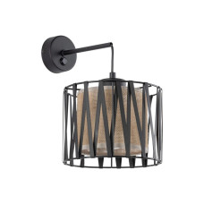 Бра, настінний світильник TK Lighting 5950 Harmony E27 1x15W IP20 коричневий