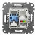 Телефонна/комп'ютерна розетка Schneider Electric Sedna Design & Elements RJ11+RJ45 кат. 6 UTP алюміній SDD113468