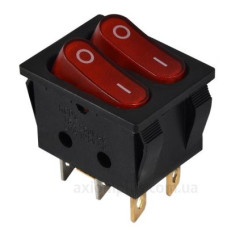 Перемикач TNSy KCD2-5-2101N R+R/B з підсвічуванням червоний (TNSy5500797)