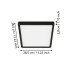 Світильник стельовий Eglo 99257 Fueva LED 1x20W 4000K 2500Lm IP20 чорний