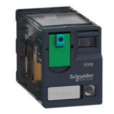 Мініатюрне реле Schneider Electric RXM4AB2BD 4CO 24В з LED та блокованою тестовою кнопкою