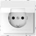 Розетка Schneider Electric D-Life MTN2310-6035 з з/к та кришкою білий лотос