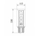 Розетка в стільницю GTV Camino 2-на з/з 2xUSB WC 10W ( AE-BPW2SACM-20 ) Розетка в стільницю GTV Camino 2-на з/з 2xUSB WC 10W ( AE-BPW2SACM-20 )