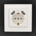 Розетка ZENA ELBI біла 1-на з заземленням + 2USB без рамки ( 609-010200-317 )