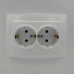 Розетка Nilson Touran біла 2-на з заземленням ( 24111025 )