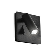 Бра, настінний світильник Ideal Lux 250113 Lite LED 1x3W 3000K 200Lm IP20 чорний