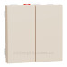 Вимикач Schneider Electric Unica New NU321344 2-клавішний 10А 2м бежевий