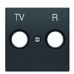 Центральна плата TV+R розетки ABB Sky 8550 NS (чорний оксамит)