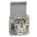 Розетка Schneider Electric Sedna Design & Elements з заземленням шторками та кришкою алюміній SDD113024