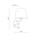 Бра, настінний світильник TK Lighting 11596 Maja E27+G9 1+1x15W+8W IP20 бежевий
