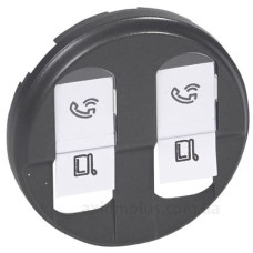 Накладка 2хRJ45 розетки Legrand Celiane (067952) (графіт)