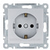 Розетка Hager WL1052 Lumina 16А/230В із з/к (срібляста)