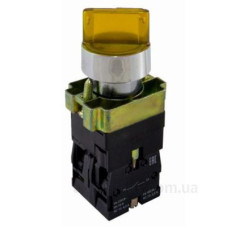 Перемикач ElectrO BK2565NONCL PB2-BK2565 І-0 LED Ø22мм NO+NC жовтий