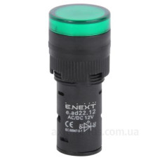 Сигнальна арматура E.Next e.ad22.230.green Ø22мм 230В АС зелена (s009022) Сигнальна арматура E.Next e.ad22.230.green Ø22мм 230В АС зелена (s009022)