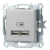 USB розетка Schneider Electric Asfora EPH2700261 (алюміній)