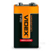 Сольова батарея Videx 6F22 крона (6F22/9V/S) 1 шт