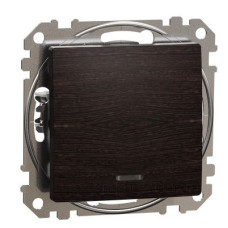 Перемикач Schneider Electric Sedna Design & Elements з підсвіткою венге SDD181106L