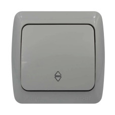 Вимикач EVA сірий 1кл прохідний IP54 ( 554-011500-209 )