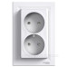 Подвійна розетка Schneider Electric Asfora EPH9700121