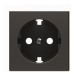 Центральна плата розетки ABB Sky 2CLA858890A1501 8588.9 NS із заземленням (чорний оксамит)