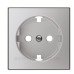 Центральна плата розетки ABB Sky 2CLA858890A1301 8588.9 PL із заземленням (срібло)