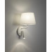 Бра, настінний світильник TK Lighting 11393 Maja E27+G9 1+1x15W+8W IP20 білий