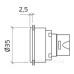 Кнопка червона New Elfin Ø22мм IP66 Кнопка червона New Elfin Ø22мм IP66