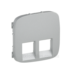 Панель розетки RJ11+RJ45 Legrand Valena Allure алюміній
