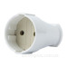 Штепсельне гніздо E.Next e.socket.001.10.white 10А без заземлення біла (p017001)