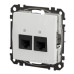 Подвійна комп'ютерна розетка Schneider Electric Sedna Design & Elements RJ45 кат. 5е UTP біла SDD111452
