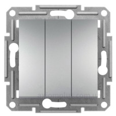 Триклавішний вимикач Schneider Electric Asfora EPH2100161 (алюміній)