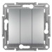 Триклавішний вимикач Schneider Electric Asfora EPH2100161 (алюміній) Триклавішний вимикач Schneider Electric Asfora EPH2100161 (алюміній)